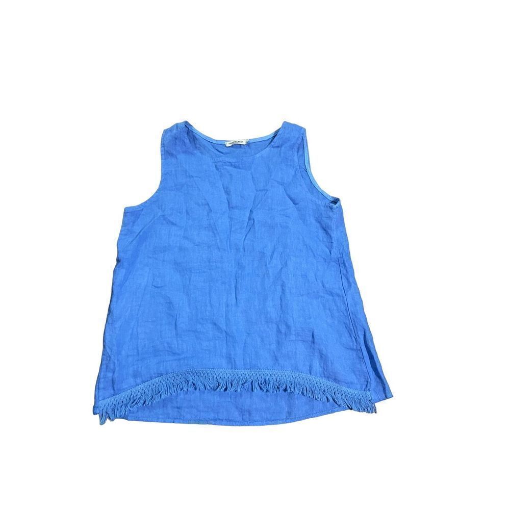 Valentina Naldi 100% linen blue blouse large